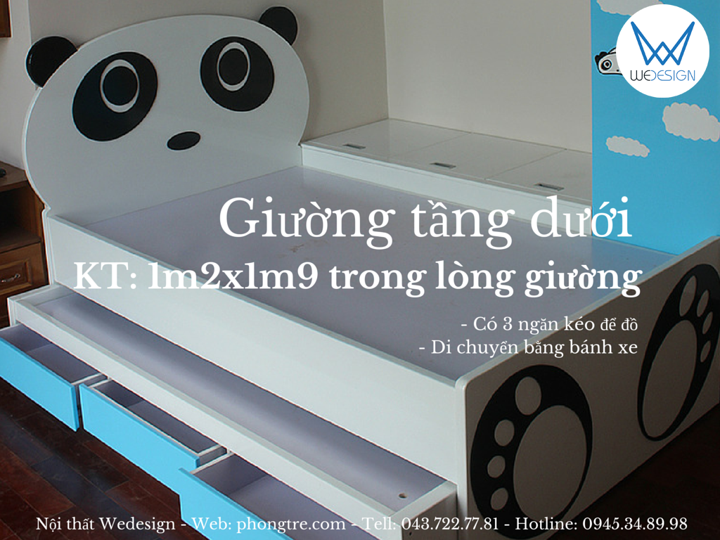 Album bộ giường tủ Gấu trúc Tare Panda nhà anh Cường